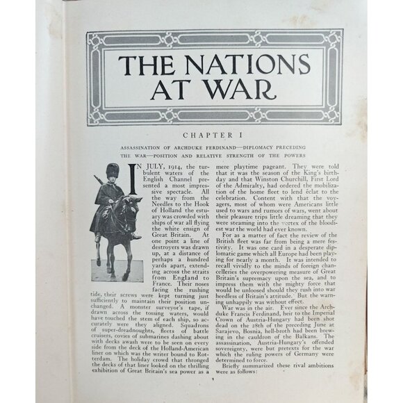 The Nations At War A Current History Willis John Abbot Antique 1917 Hardcover - Picture 7 of 9